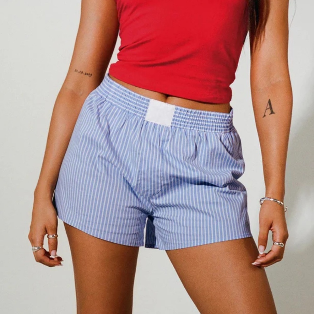 Lioness blue and white boxer short